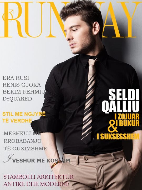 Seldi Qalliu featured on the Runway Albania cover from June 2012