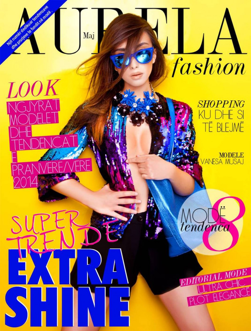 Dorina Gegici featured on the Aurela Fashion cover from May 2014