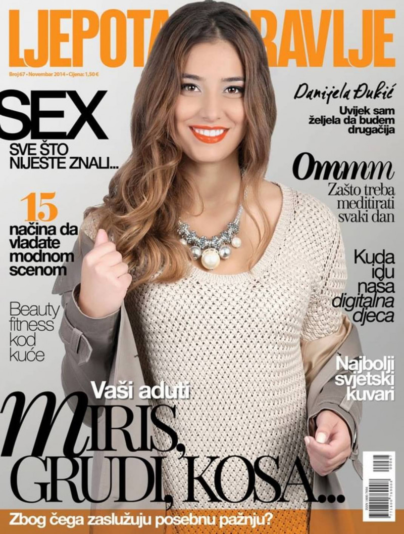 Danijela Dukic featured on the Ljepota & Zdravlje Montenegro cover from November 2014