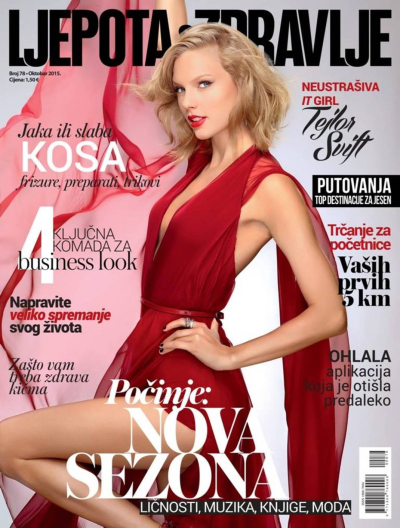 Taylor Swift featured on the Ljepota & Zdravlje Montenegro cover from October 2015