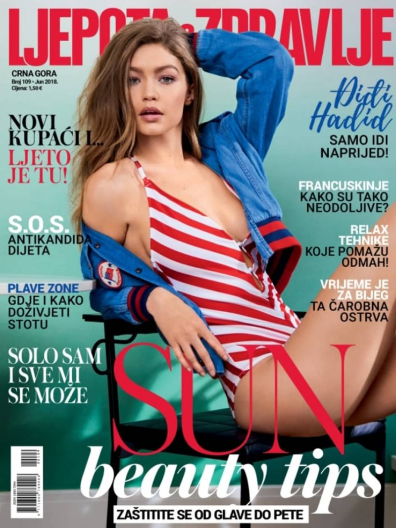 Gigi Hadid featured on the Ljepota & Zdravlje Montenegro cover from June 2018