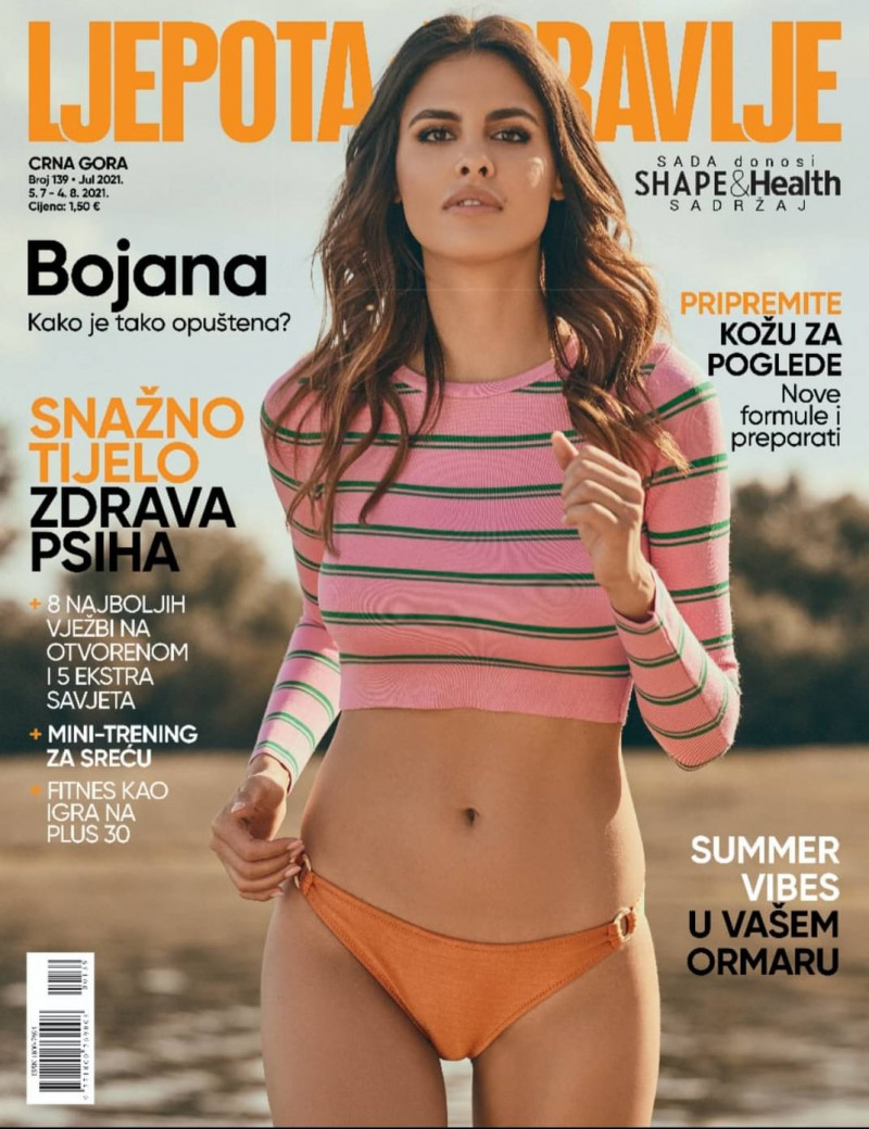 Bojana Krsmanovic featured on the Ljepota & Zdravlje Montenegro cover from July 2021