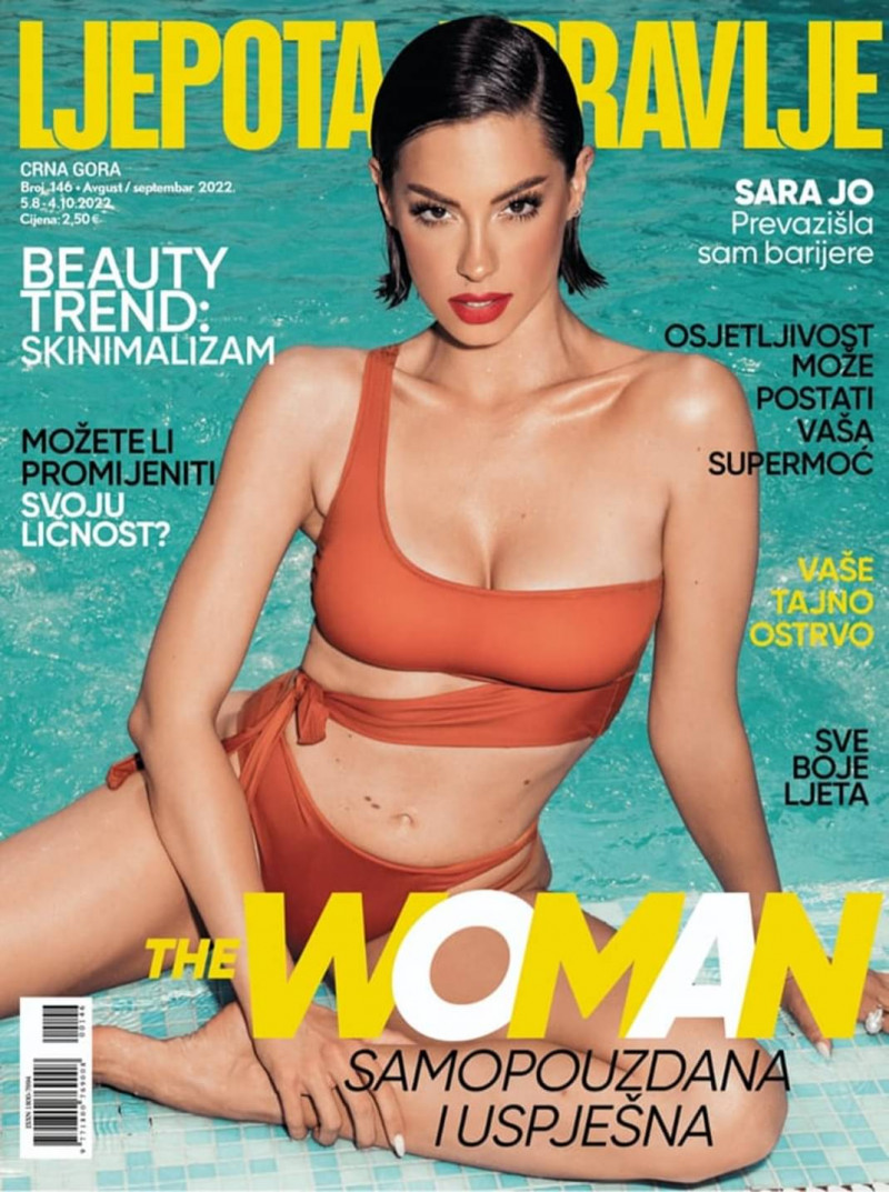 Sara Jovanovic featured on the Ljepota & Zdravlje Montenegro cover from August 2022