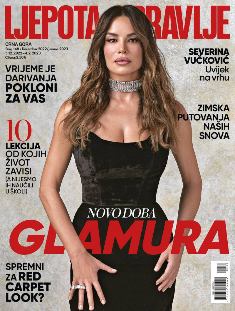 Severina Vuckovic featured on the Ljepota & Zdravlje Montenegro cover from December 2022