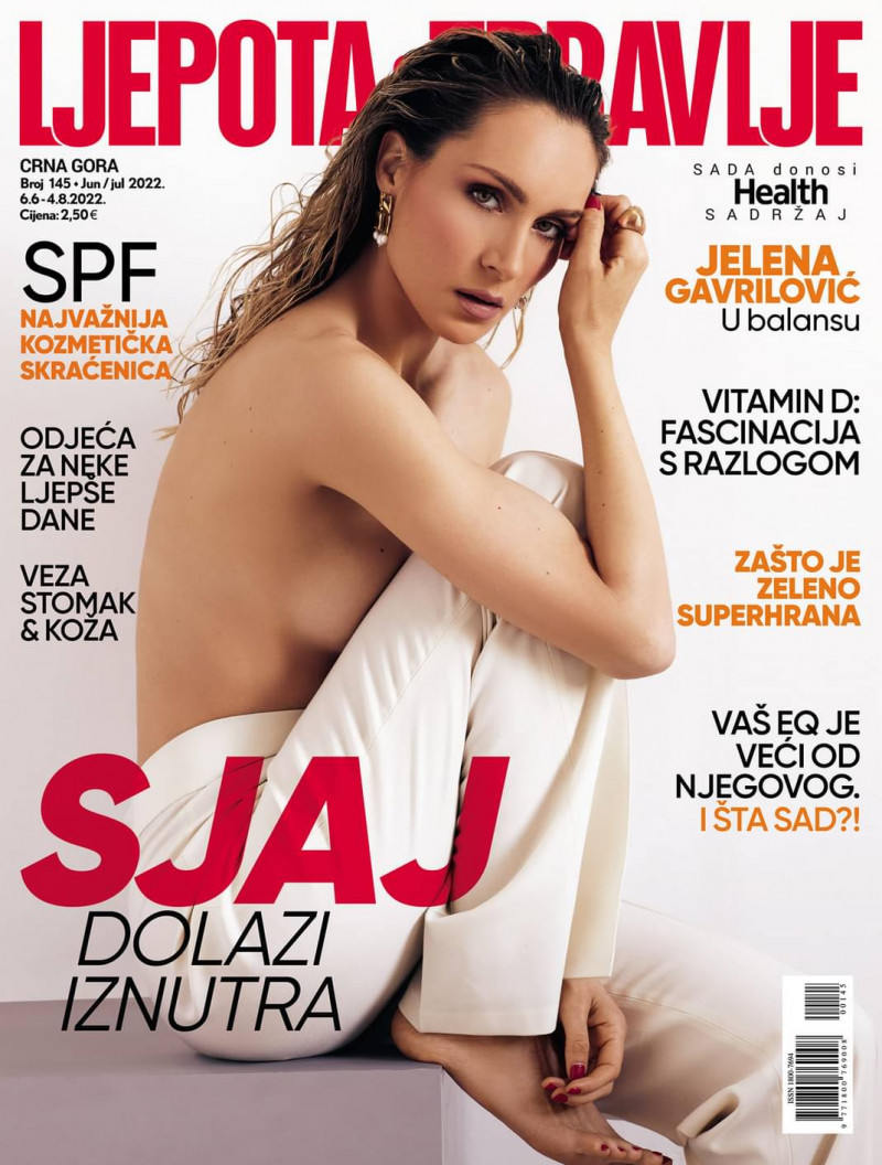 Jelena Gavrilovic featured on the Ljepota & Zdravlje Montenegro cover from June 2022