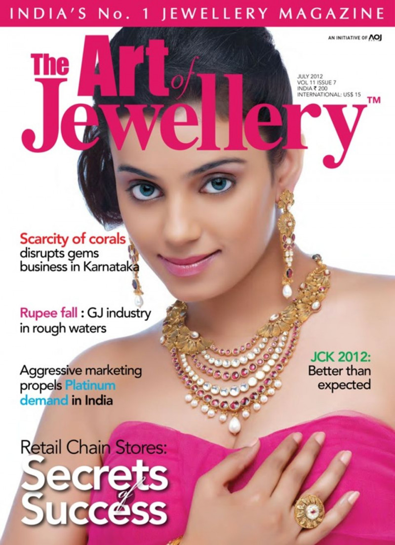  featured on the The Art of Jewellery cover from July 2012