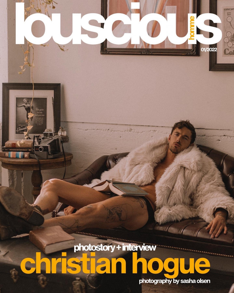 Christian Hogue featured on the Louscious Homme cover from January 2022