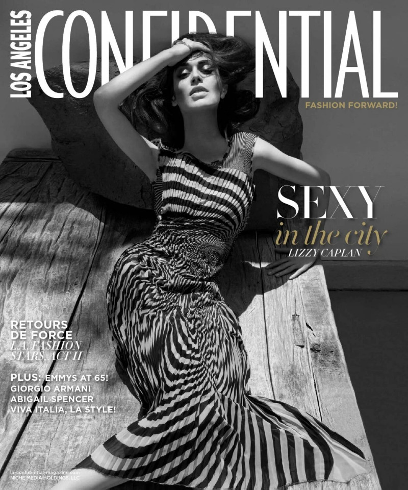 Lizzy Caplan featured on the Los Angeles Confidential cover from September 2014