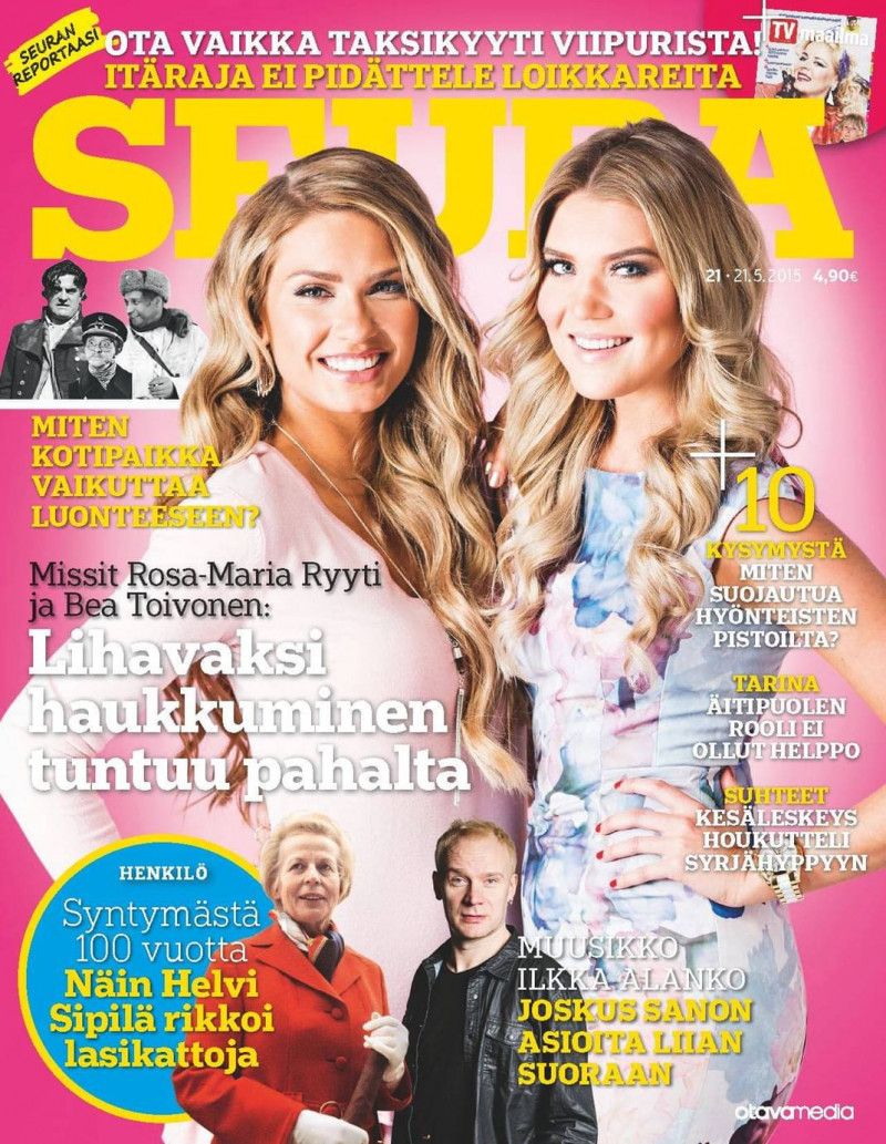 Rosa-Maria Ryyti, Bea Toivonen featured on the Seura cover from May 2015