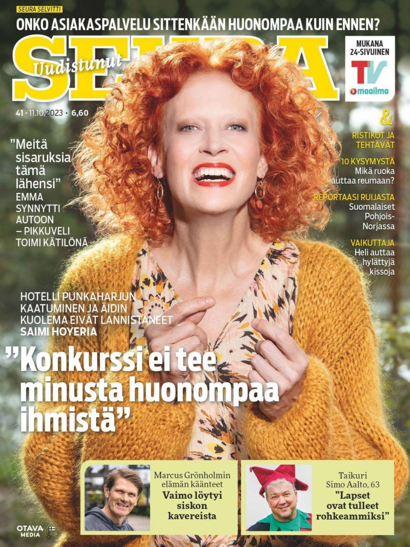 Saimi Hoyer featured on the Seura cover from October 2023