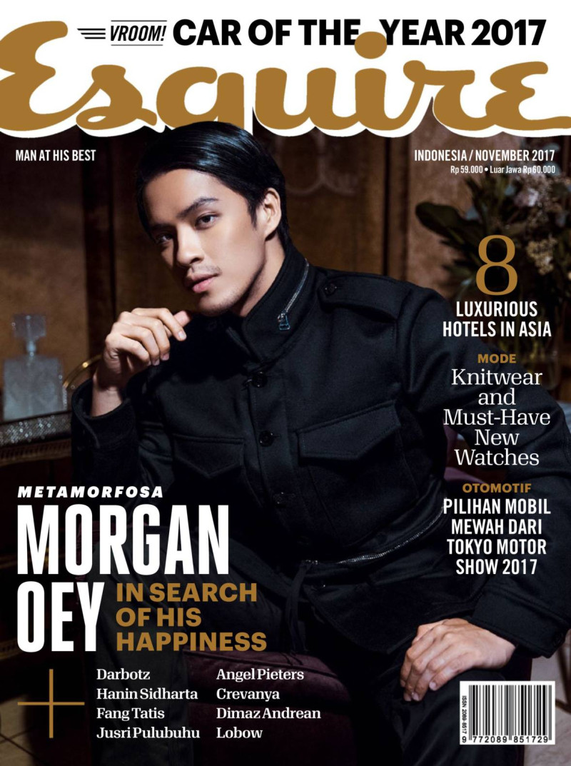 Morgan Oey featured on the Esquire Indonesia cover from November 2017