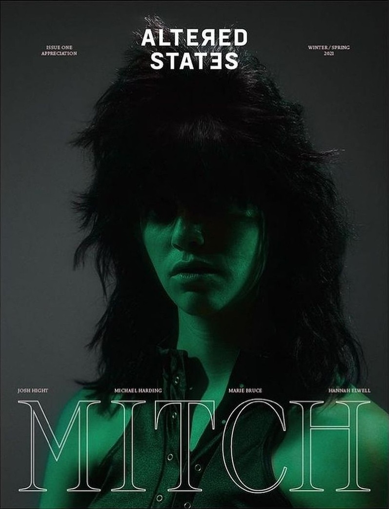 Mitch Greene featured on the Altered States cover from February 2021