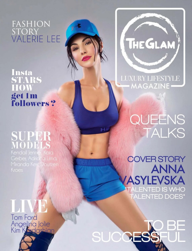 Anna Vasylevska featured on the The Glam - Luxury Lifestyle Magazine cover from December 2017