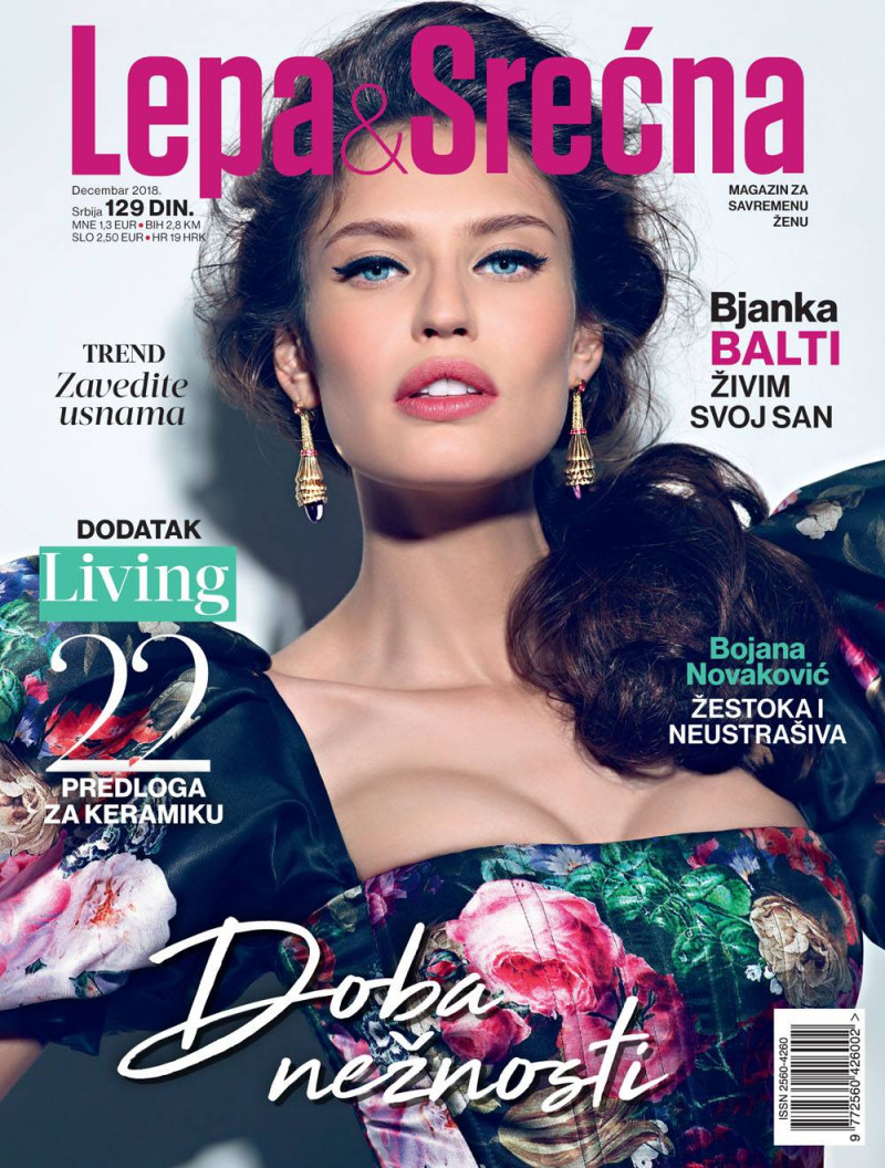 Bianca Balti featured on the Lepa & Srecna cover from December 2018