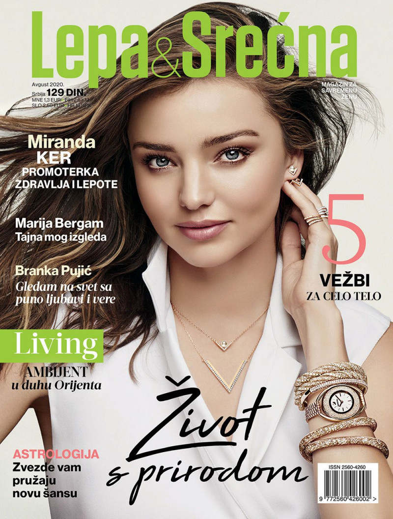 Miranda Kerr featured on the Lepa & Srecna cover from August 2020
