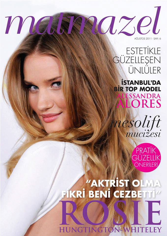 Rosie Huntington-Whiteley featured on the Matmazel cover from August 2011