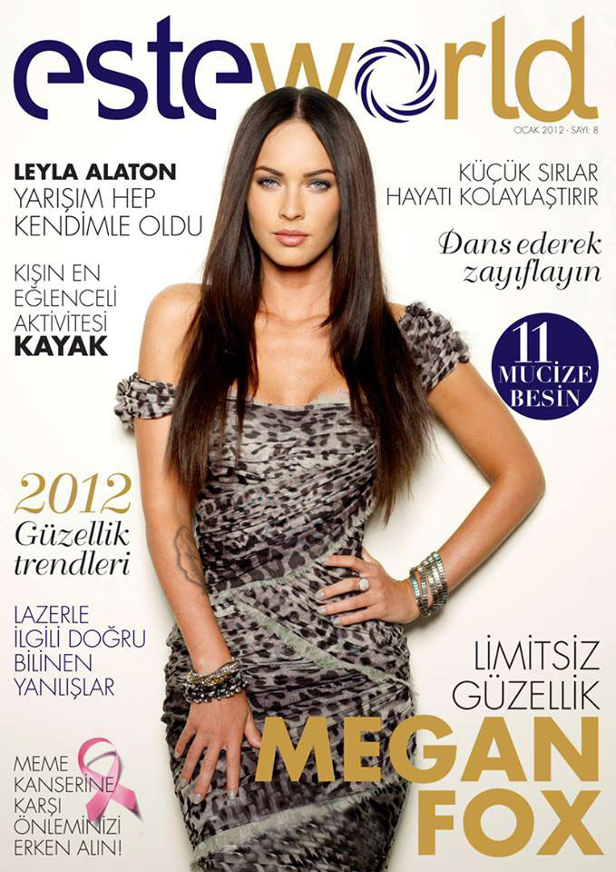 Megan Fox featured on the Esteworld cover from January 2012