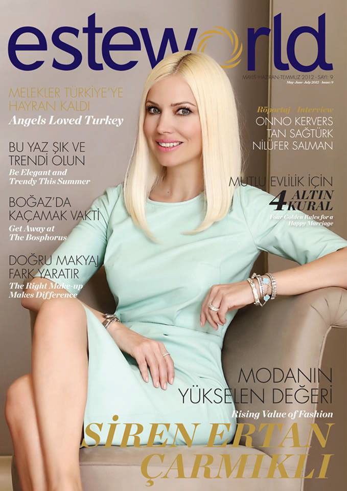 Siren Ertan Carmikli featured on the Esteworld cover from May 2012