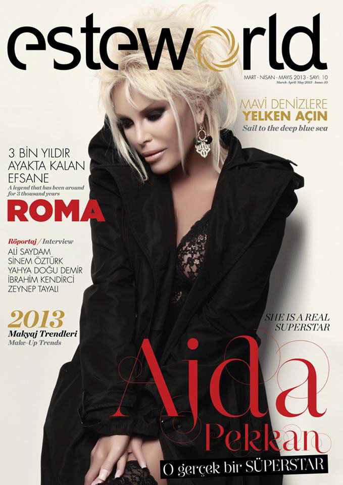 Ajda Pekkan featured on the Esteworld cover from March 2013