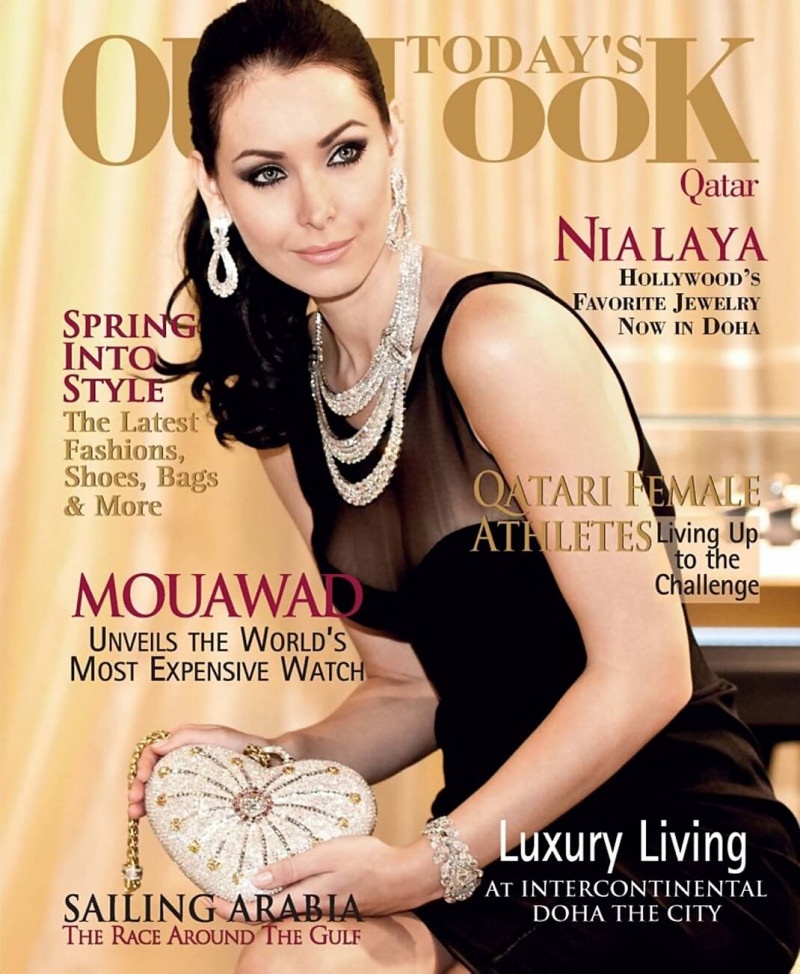 Natalie Glebova featured on the Today\'s Outlook Qatar cover from March 2012