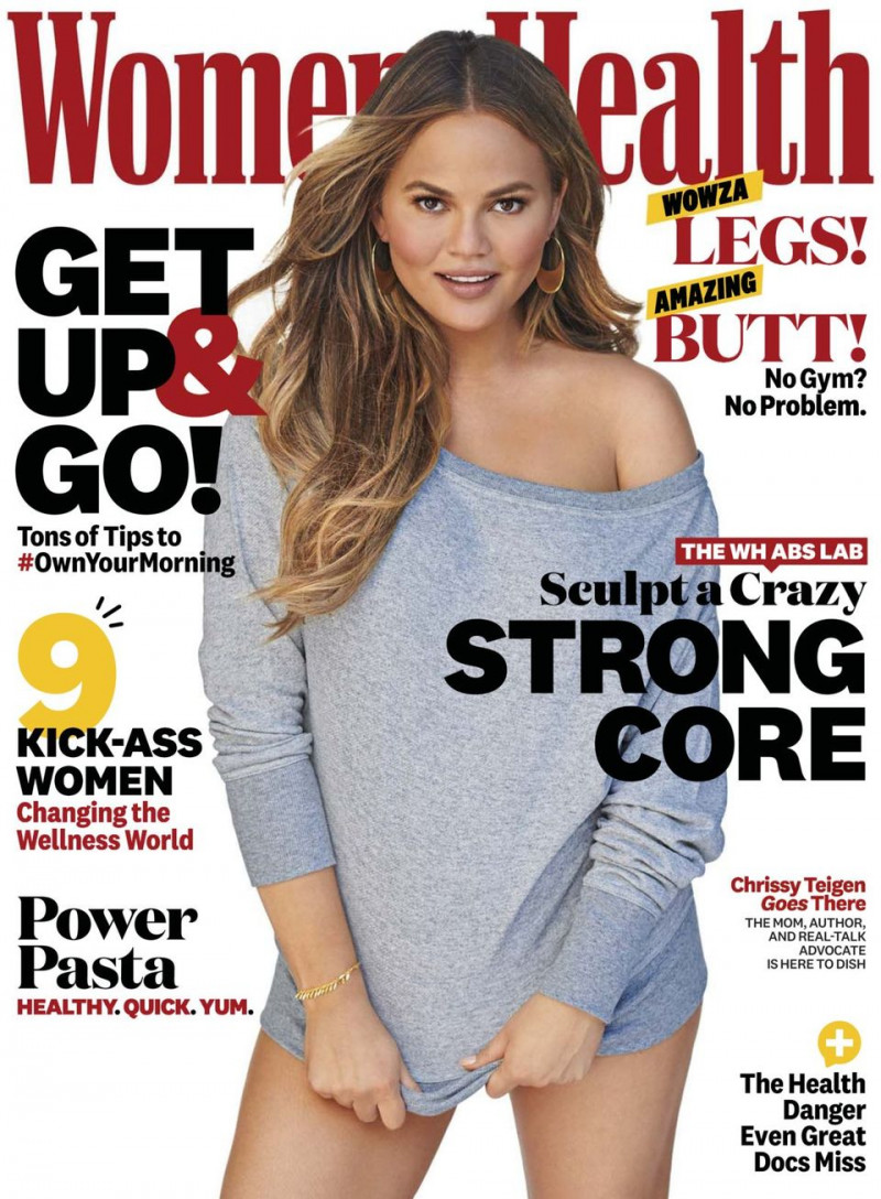 Christine Teigen featured on the Women\'s Health USA cover from October 2018