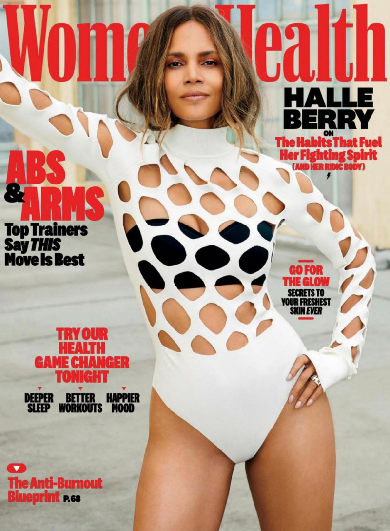 Halle Berry featured on the Women\'s Health USA cover from December 2021