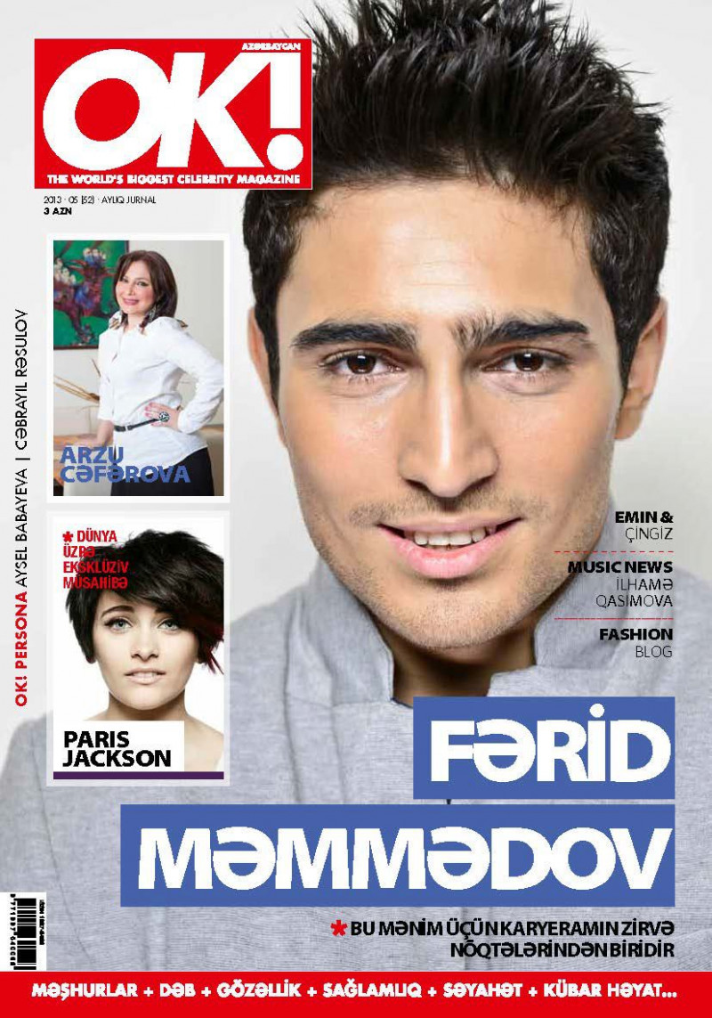 Farid Mammadov featured on the OK! Magazine Azerbaijan cover from May 2013