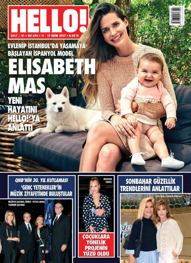 Elisabeth Mas featured on the Hello! Turkey cover from October 2017