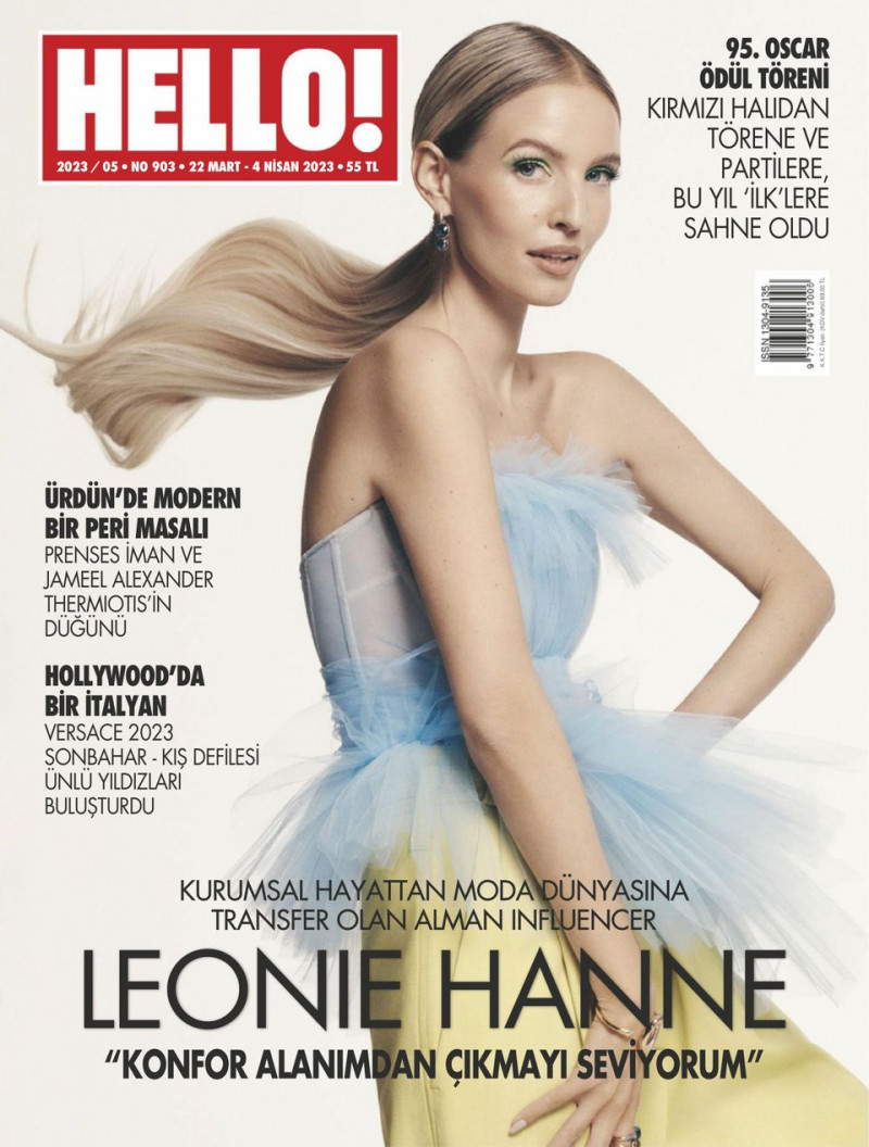 Leonie Hanne featured on the Hello! Turkey cover from March 2023