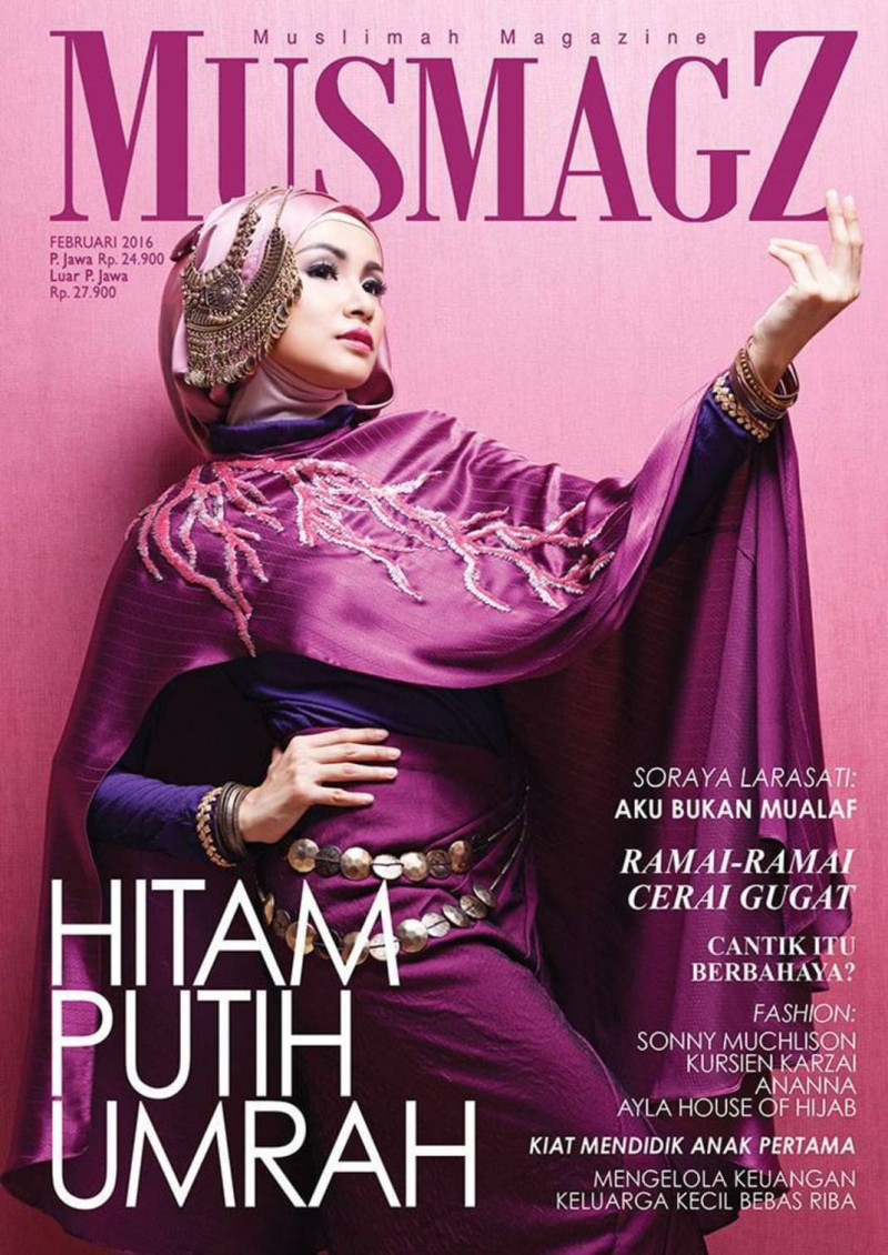 Hitam Putih Umrah featured on the Musmagz - Muslimah Magazine cover from February 2016