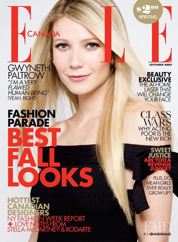 Gwyneth Paltrow featured on the Elle Canada cover from September 2012