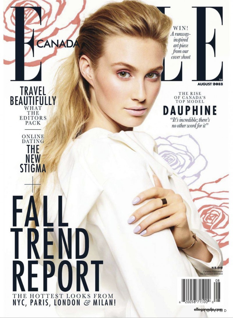 Dauphine McKee featured on the Elle Canada cover from August 2013