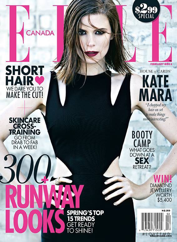 Kate Mara featured on the Elle Canada cover from February 2014