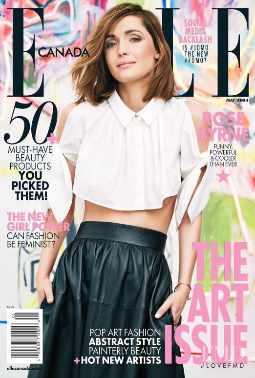 Rose Byrne featured on the Elle Canada cover from May 2014