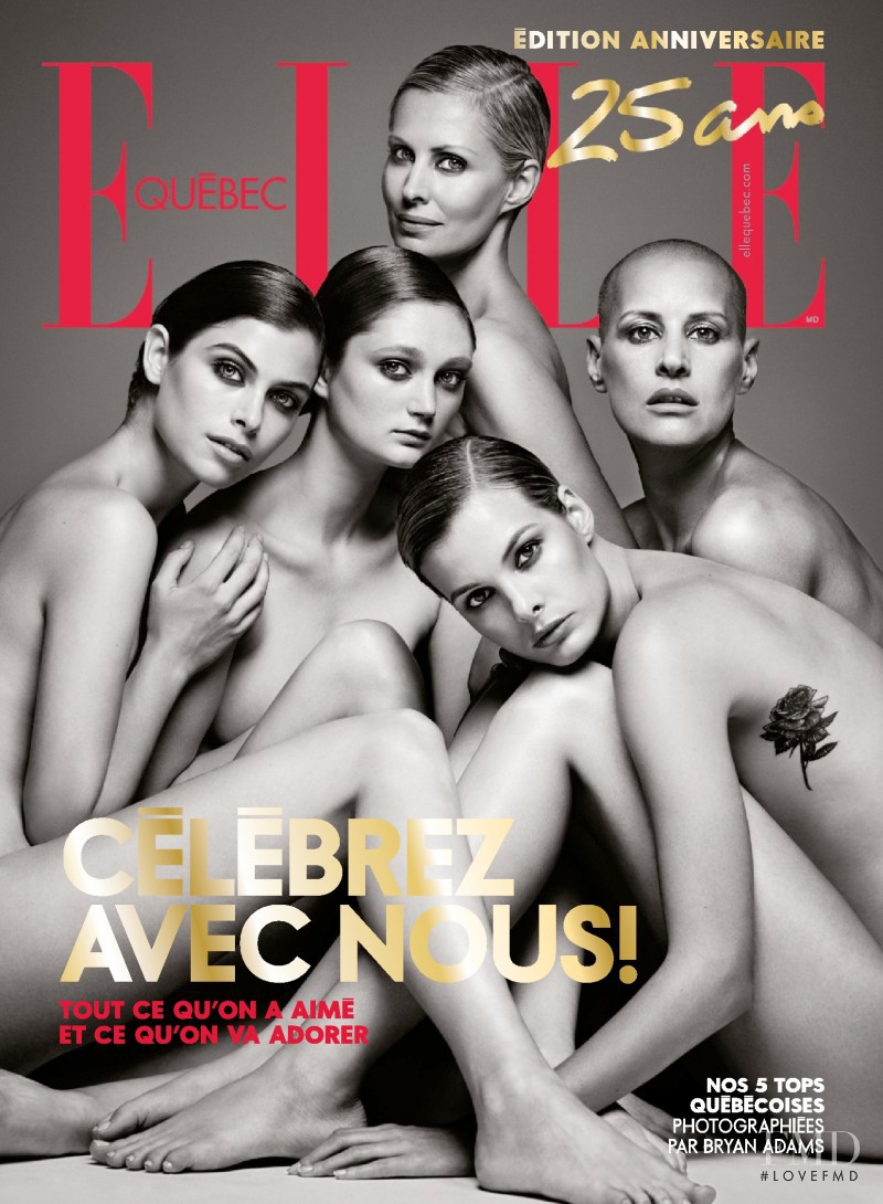 Sophie Touchet featured on the Elle Canada cover from October 2014