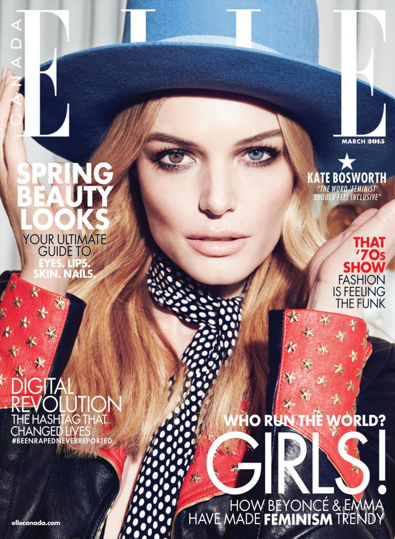 Kate Bosworth featured on the Elle Canada cover from March 2015