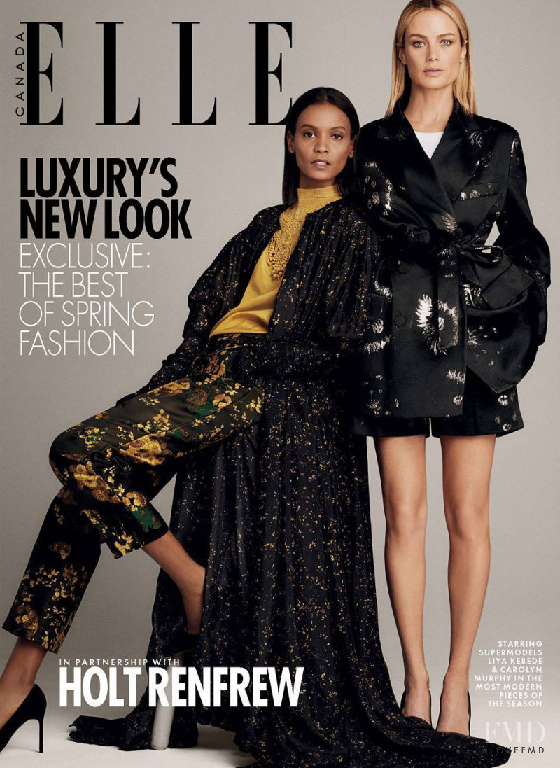 Carolyn Murphy, Liya Kebede featured on the Elle Canada cover from March 2017