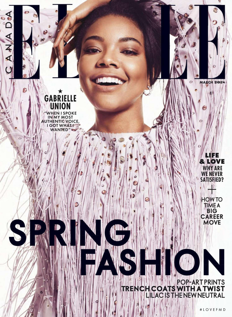 Gabrielle Union
 featured on the Elle Canada cover from March 2018