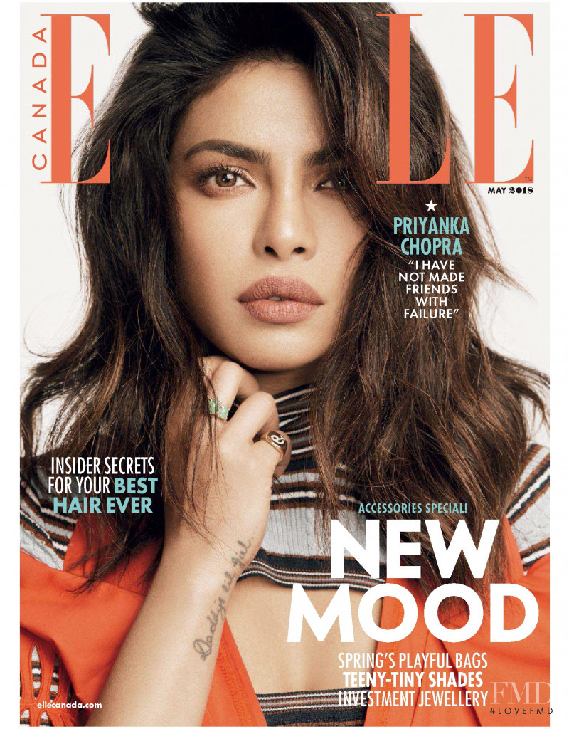 Priyanka Chopra featured on the Elle Canada cover from May 2018