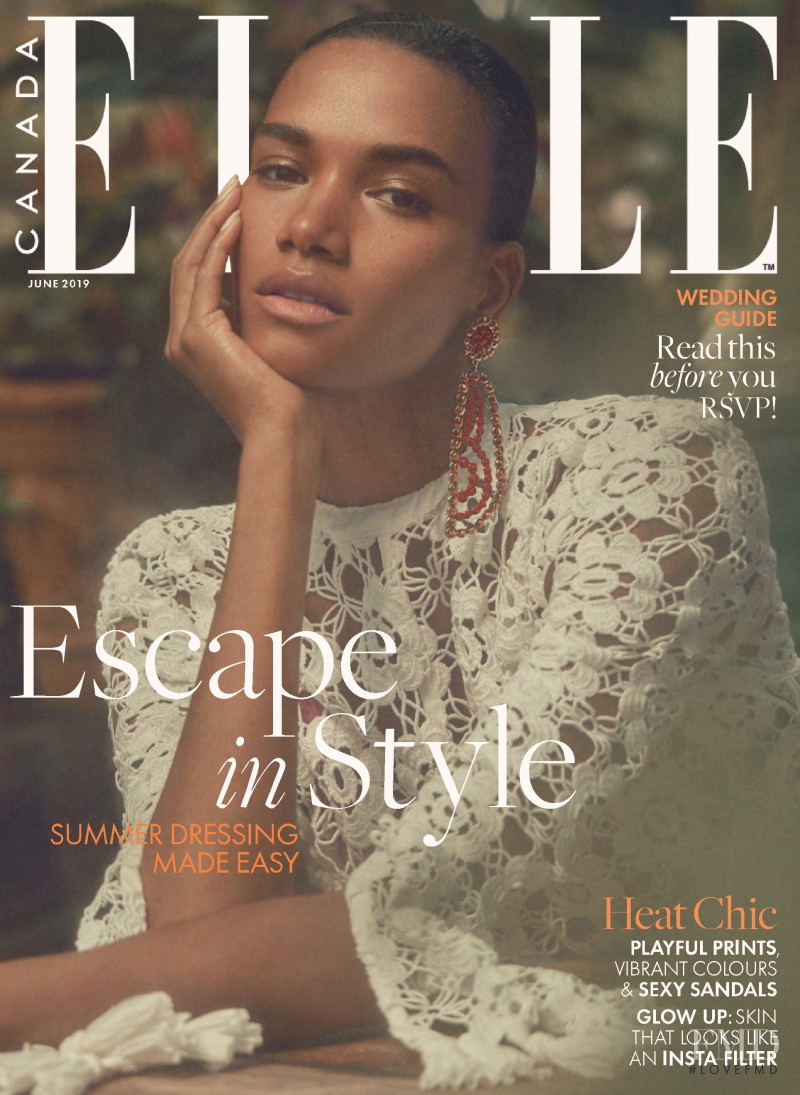 Arlenis Sosa featured on the Elle Canada cover from June 2019