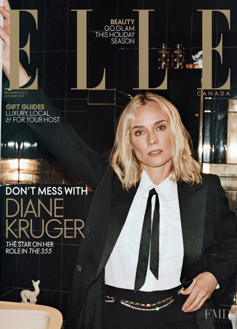 Diane Heidkruger featured on the Elle Canada cover from December 2021
