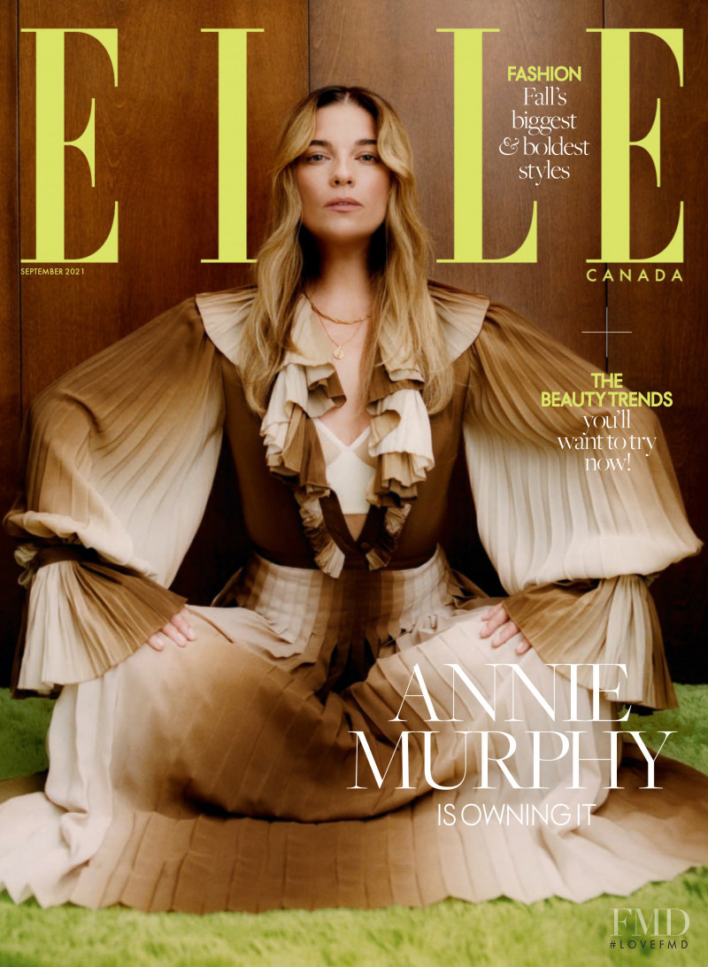 Annie Murphy featured on the Elle Canada cover from September 2021