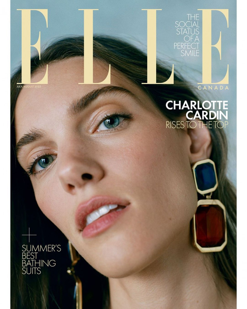 Charlotte Cardin featured on the Elle Canada cover from July 2022