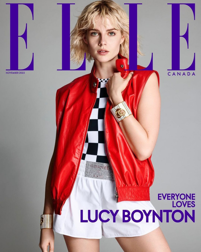 Lucy Boynton  featured on the Elle Canada cover from November 2022