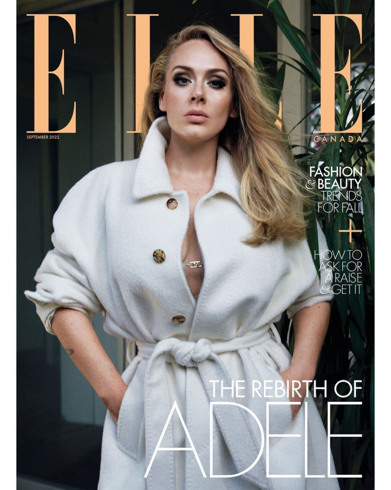 Adele featured on the Elle Canada cover from September 2022