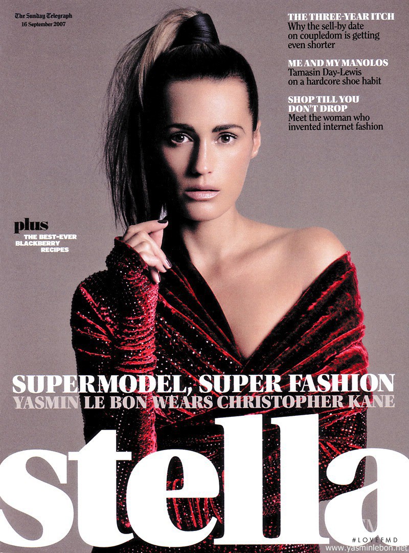 Yasmin Le Bon featured on the Stella UK cover from September 2007