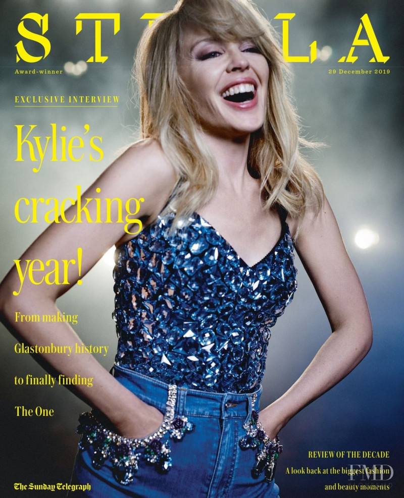 Kylie Minogue featured on the Stella UK cover from December 2019