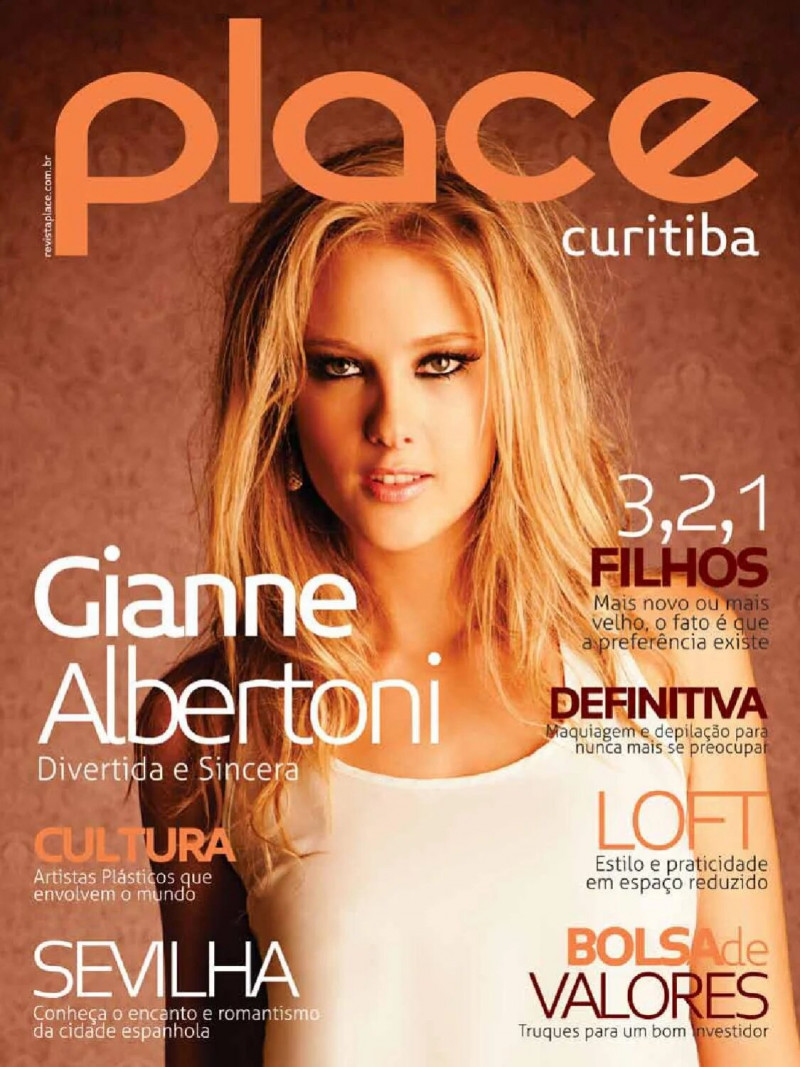 Gianne Albertoni featured on the PLACE Curitiba cover from April 2012