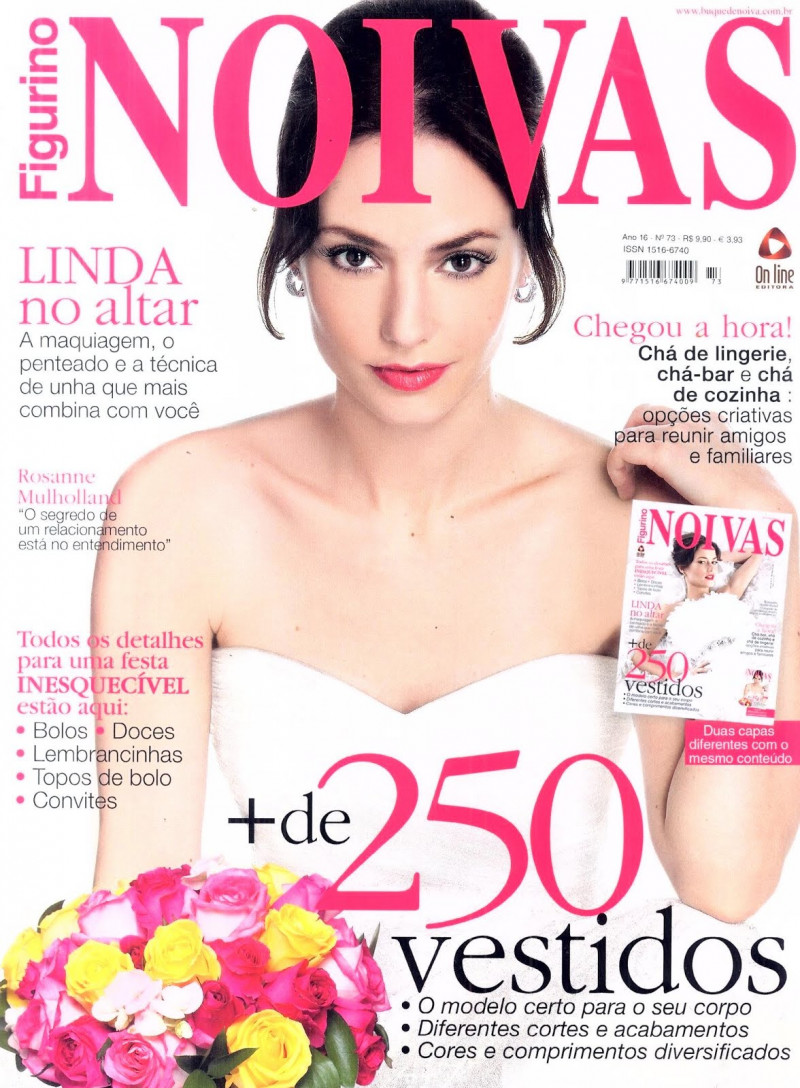 Rosane Mulholland featured on the Figurino Noivas cover from November 2012