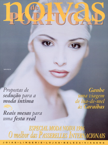 Almudena Fernández featured on the Noivas de Portugal cover from July 1996